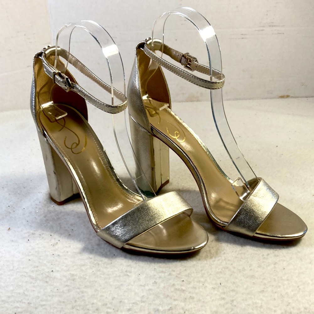 Daniella in Molten Gold Women’s Sam Edelman Chunky Heels
